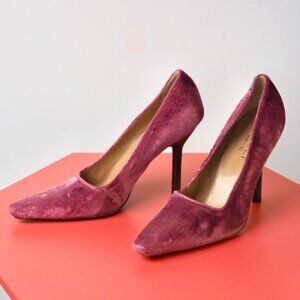 Gucci Pink Velvet Stiletto